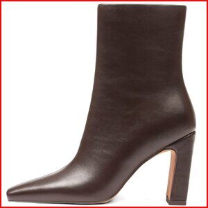 Women's Chunky Heel Ankle Boots Square Toe Zipper Comfort Fall Winter